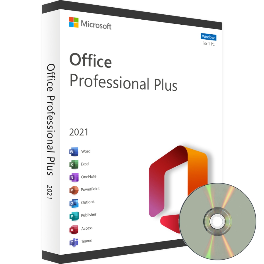 Microsoft Office 2021 Professional Plus inkl. DVD