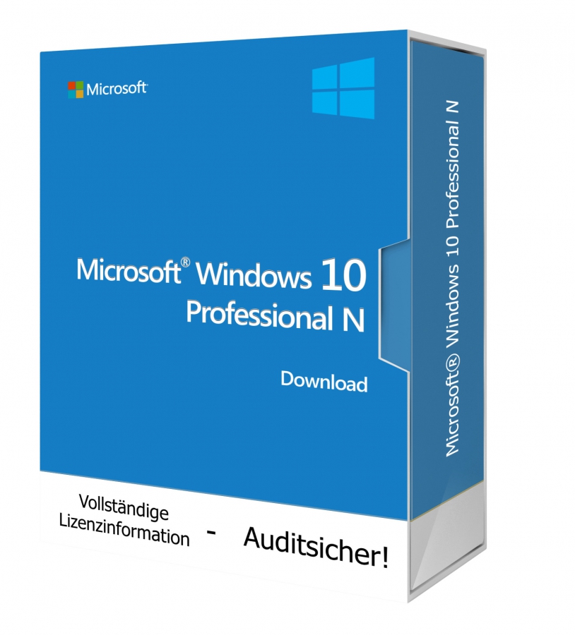 Microsoft Windows 10 Professional N - Download 1 PC