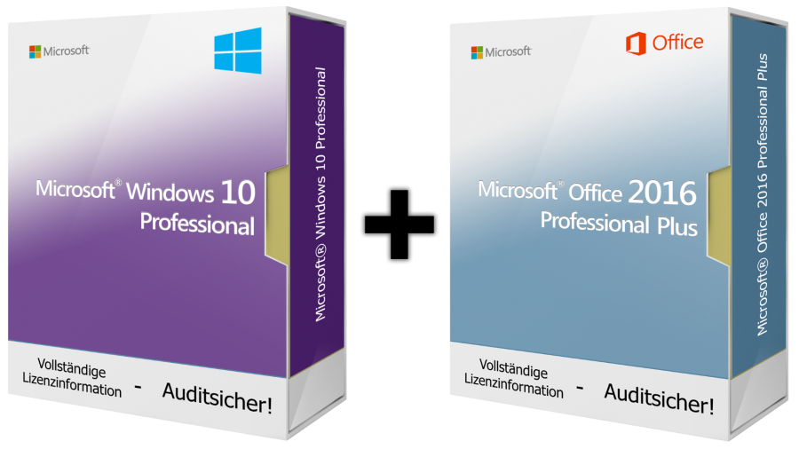 Microsoft Windows 10 Pro incl. Office 2016 Professional Plus (ESD) 1 PC [Bundle]