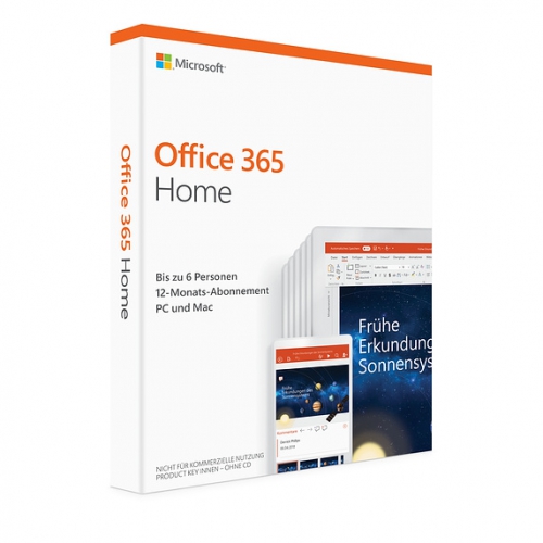 Microsoft Office 365 Home 6 User, 1 Year PKC Box for PC/MAC