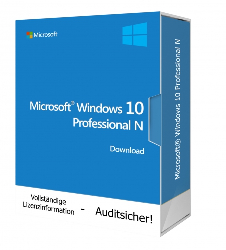Microsoft Windows 10 Professional N - Download 1 PC