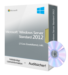Microsoft Windows Server 2012 Standard (2 Core Zusatzlizenz), inkl. DVD