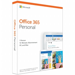 Microsoft Office 365 Personal 1 User, 1 Year PKC Box