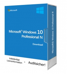 Microsoft Windows 10 Professional N - Download 1 PC