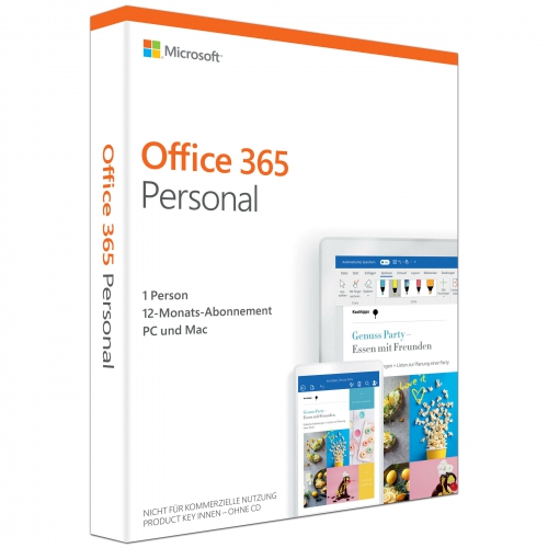 Microsoft Office 365 Personal 1 User, 1 Jahr PKC Box