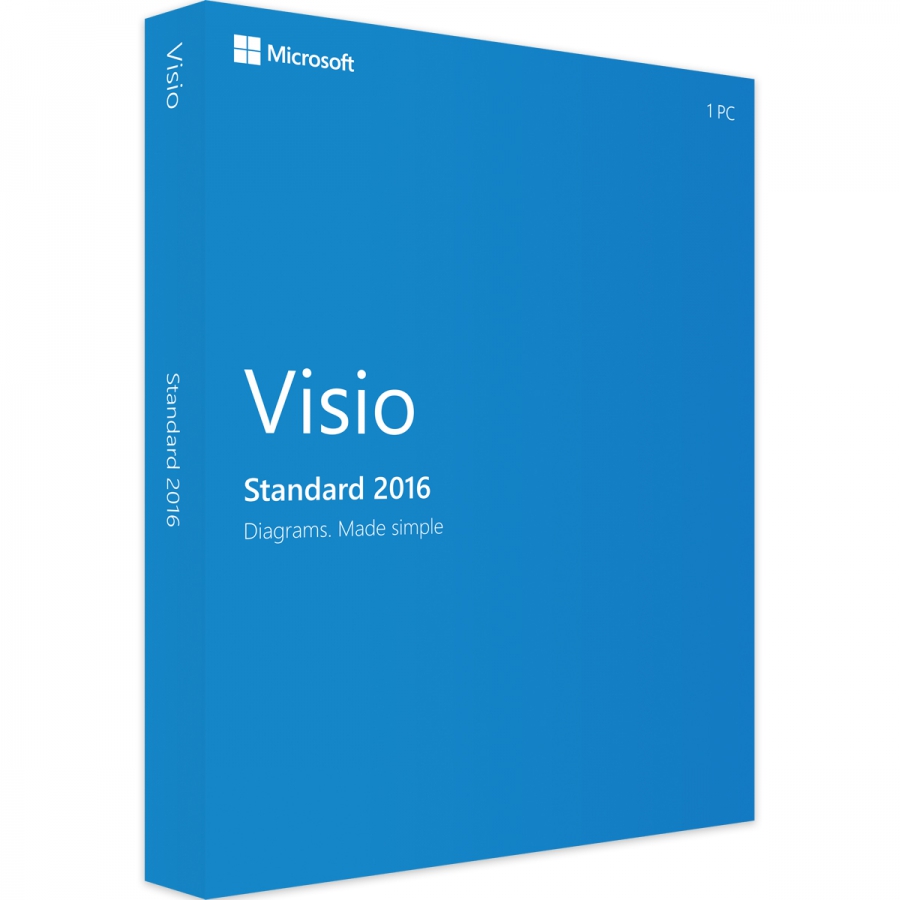 Microsoft Visio 2016 Standard PKC Box für PC