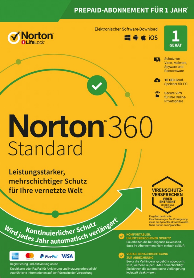 Norton 360 Standard - 1 Geräte, 1 Jahr - ESD-Download ESD