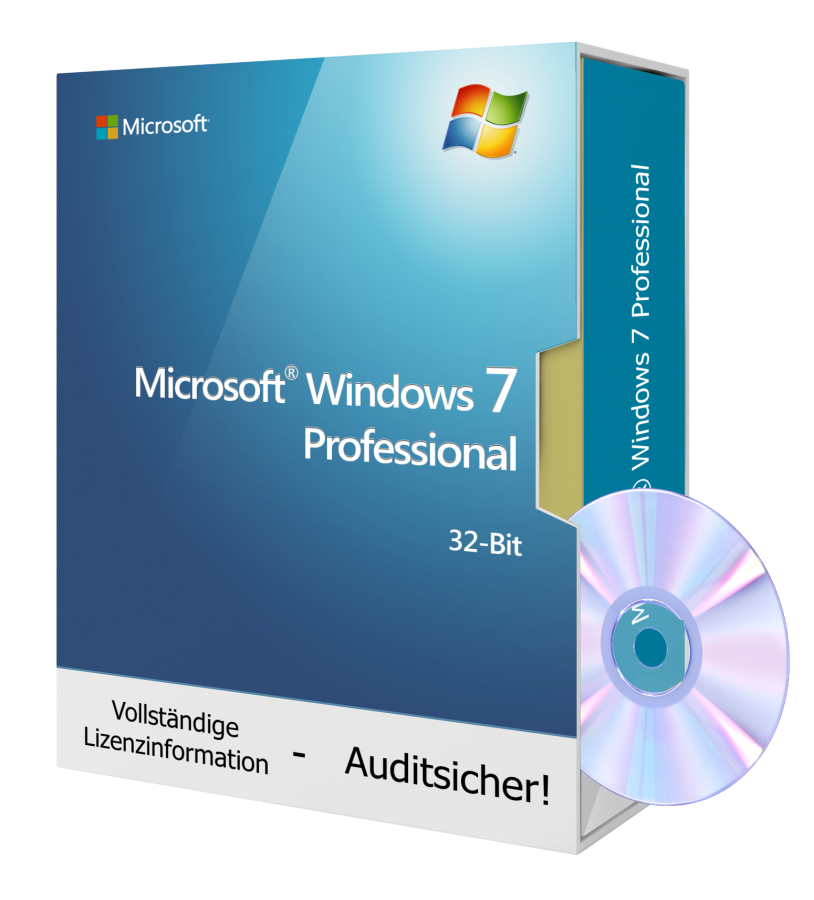 Microsoft Windows 7 Professional inkl. DVD 32-Bit — tralion