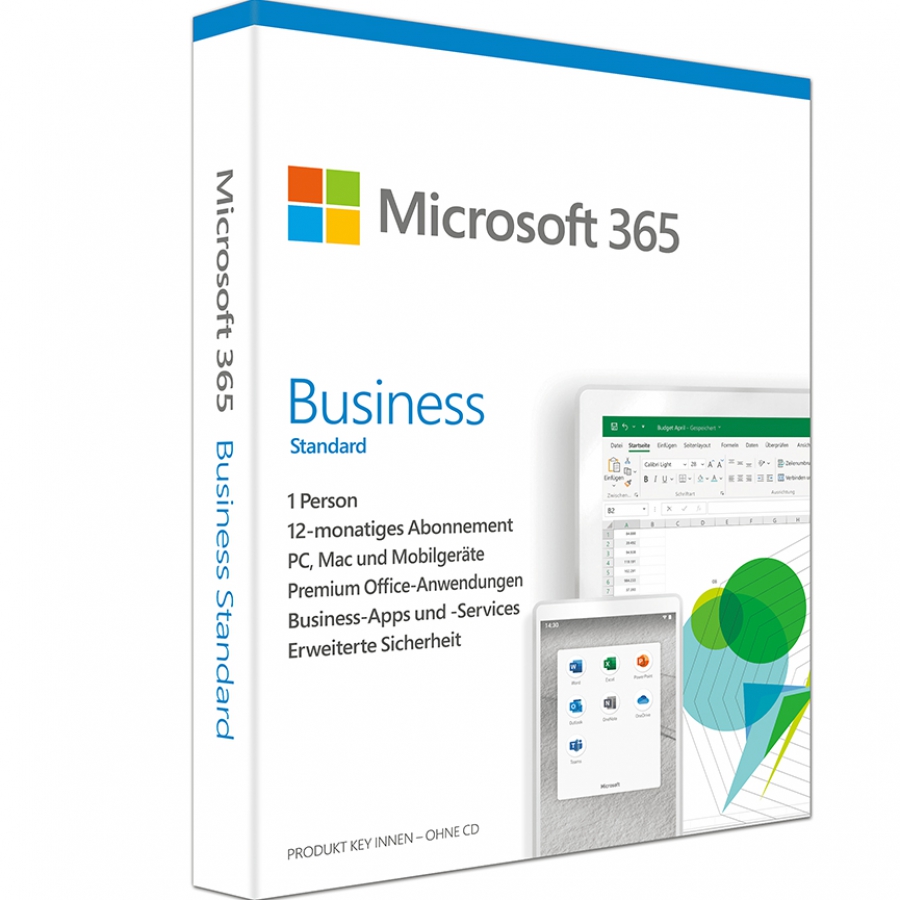 Microsoft 365 Business Standard 1 User, 1 Jahr PKC Box